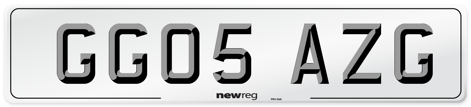 GG05 AZG Number Plate from New Reg